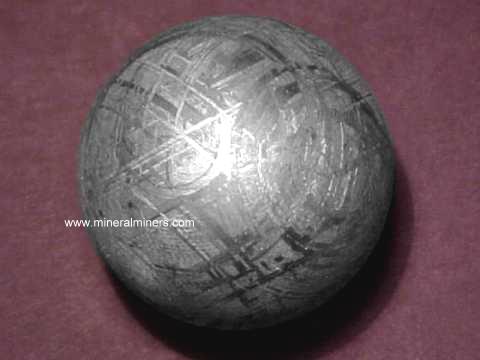 Meteorite Sphere: genuine Gibeon meteorite sphere