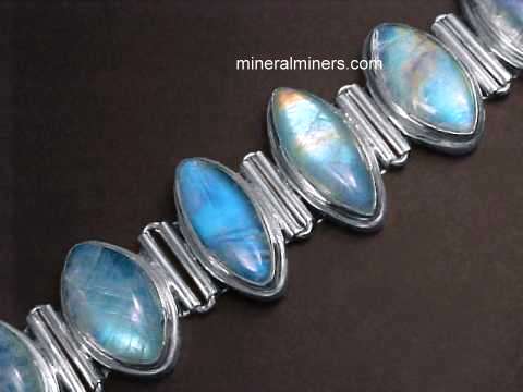 Moonstone Bracelets: handcrafted sterling silver bracelets set with natural moonstones