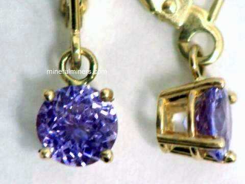 Tanzanite Earrings: Tanzanite Earrings in 14k Gold