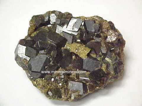 Andradite Garnet Mineral Specimens: andradite garnet crystal cluster