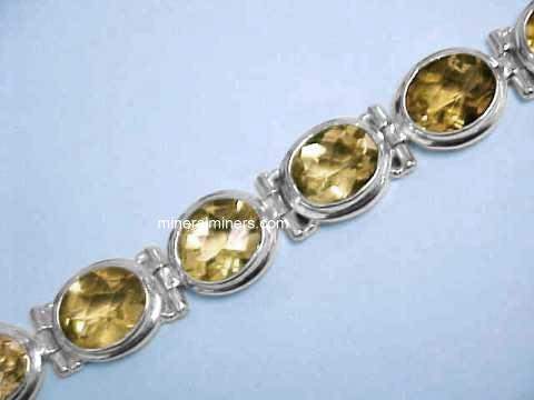 citrine silver bracelet