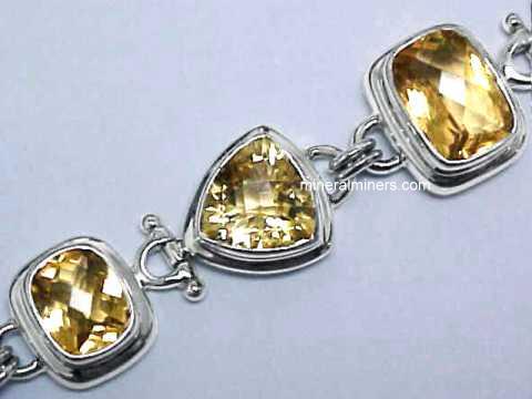 silver bracelet citrine