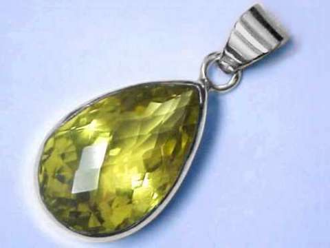 Citrine Pendant: large lemon citrine pendant