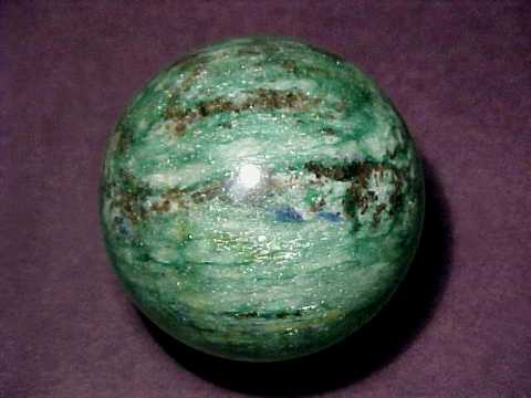 Fuchsite Spheres: collectable fuchsite mica mineral sphere