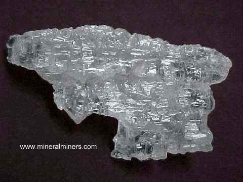 goshenite mineral specimens: colorless beryl (goshenite) crystals