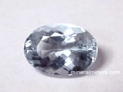 Goshenite Gemstones: natural colorless beryl gemstones