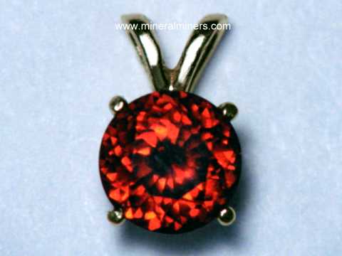 Hessonite Garnet Pendant