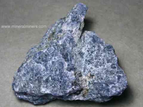 Iolite Mineral Specimens: natural iolite rough specimens (cordierite specimens)