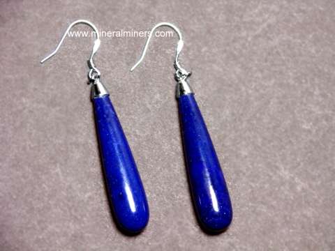 Lapis Lazuli Earrings (natural color lapis lazuli earrings)