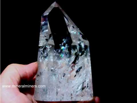 Lemurian Quartz Crystals: polished crystals of genuine lemurian quartz crystal