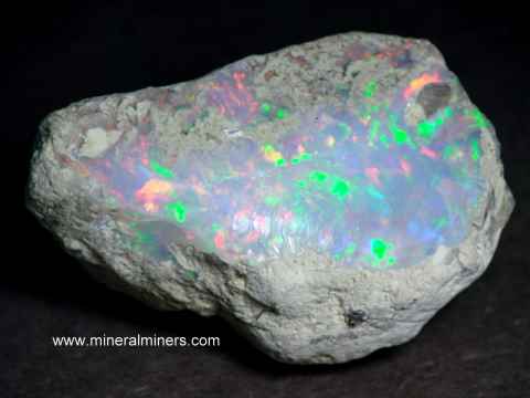 Ethiopian Opal Mineral Specimens: natural opal gem rough