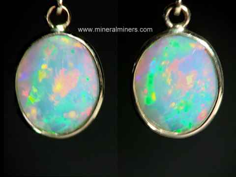 Opal Earrings: natural opal earrings