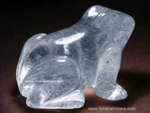 Quartz Crystal Carvings: hand-carved natural rock crystal quartz