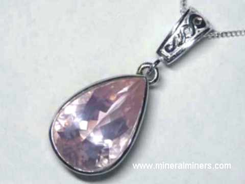 Large rose store quartz pendant