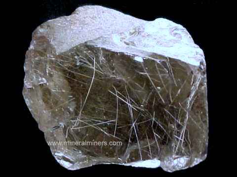 Rutile in Quartz Crystal Rough: natural rutilated quartz rough