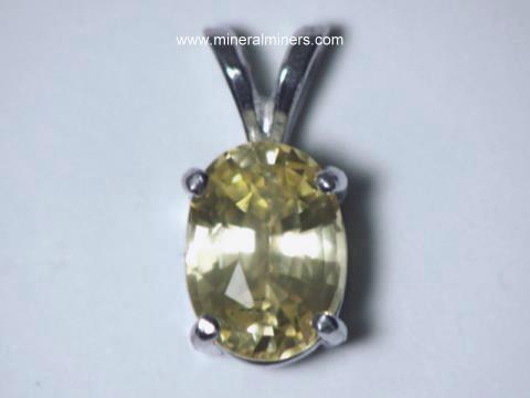 Yellow Sapphire Jewelry: Natural Yellow Sapphire Pendants, Rings, Necklaces and Yellow Sapphire Earrings
