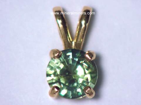 Green Sapphire Pendants