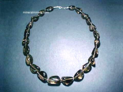Smoky Quartz Crystal Necklace: natural smoky quartz necklace