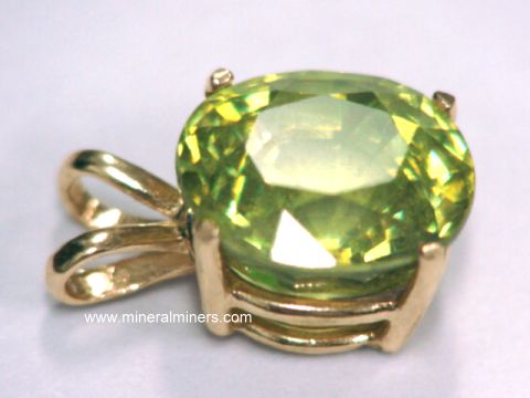Sphene Gemstone Necklace