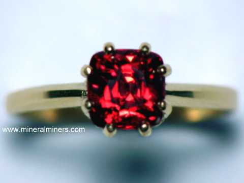 Natural Red Spinel Ring