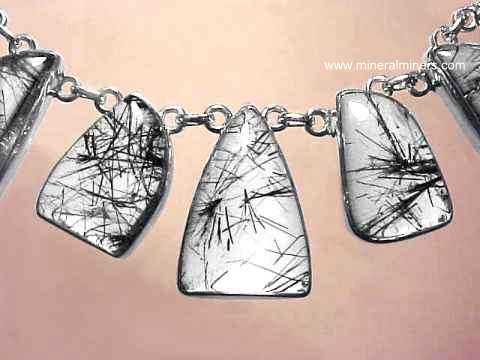 Black Tourmaline Jewelry: Black Tourmaline in Quartz Crystal Necklace