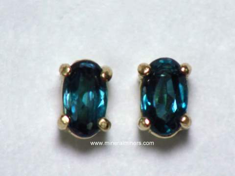 Indicolite Tourmaline Earrings