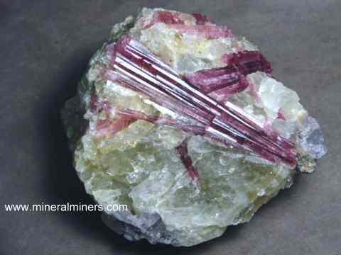 Rubellite Tourmaline Mineral Specimens