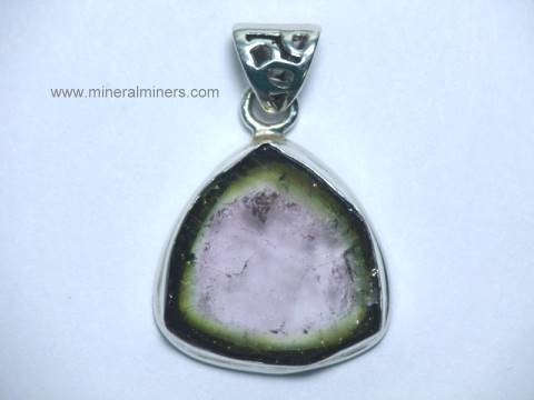 Watermelon Tourmaline Pendants