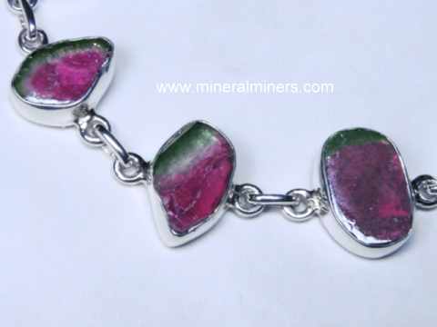 Bi-Color Tourmaline Gemstone Bracelet