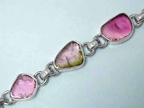 Pink Tourmaline Gemstone Bracelet