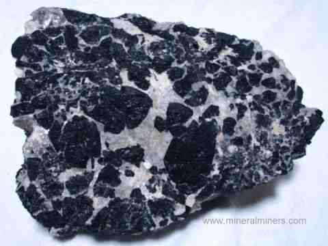 Mineral Specimen of Black Tourmaline Crystals in Quartz Matrix