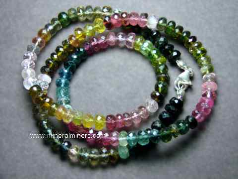 Tourmaline Necklaces: Natural Multi-Color Tourmaline Necklaces