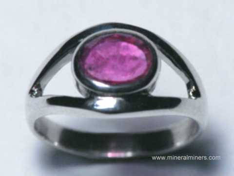 Pink Tourmaline Gemstone Ring