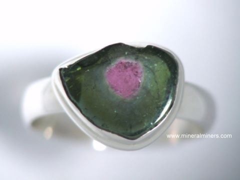 Watermelon Tourmaline Gemstone Ring