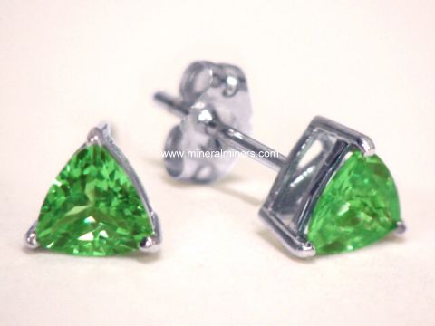 Merelani Mint Green Garnet Earrings