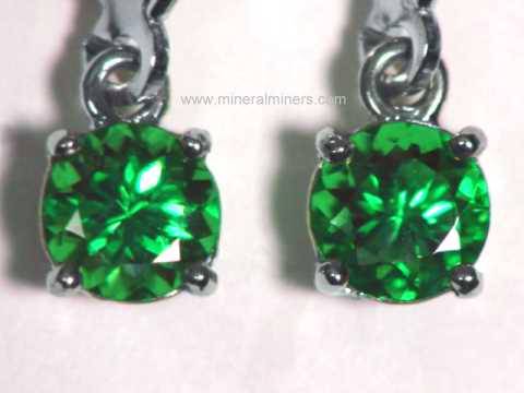 Pretty Green Tsavorite Garnet Dangle Earrings – Teardrop Silver, 14x10mm & 6x6mm – Buy 3 Get 1 Free