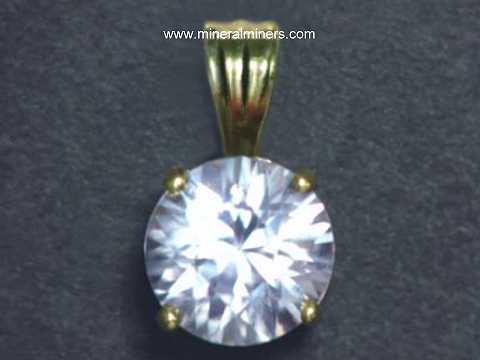 White Zircon Pendants: Natural White Zircon Gemstone Pendants